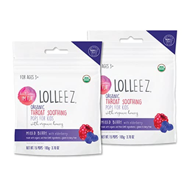 Lolleez Organic Lollipops for Sore Throat Relief – Perfect for Soothing A Sore Throat While Tastin...