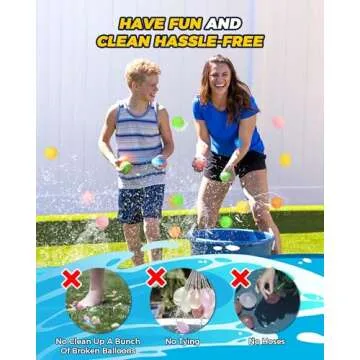 SOPPYCID 20PCS Reusable Water Balloons, Pool Beach Toys for Kids, Summer Fun Outdoor Water Toys Games for Kids Adults Outside Play, Backyard Swimming Pool Party Supplies