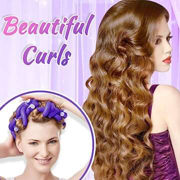 30Pcs Small Foam Hair Curlers, 9.45" Length x 0.47" Diameter, No-Heat Flexible Curling Rods for Shor...
