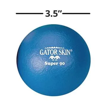S&S Worldwide Gator Skin Super 90 Balls. 3.5" PU Coated Foam Balls in Assorted Colors, Soft No-Sting Balls are Great for Indoor Baseball/Softball, Floor Hockey Ball, and PE Games. Set of 6.