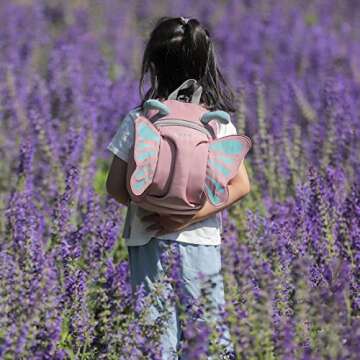 CFX Toddler Backpack Leash, Anti Lost Toddler Leash with Safety Handle, Attractive Toddler Leashes Ages 2-4 (Pink Butterfly)