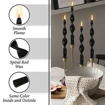 Spiral Taper Candles Set - Handmade Dripless Colorful Design