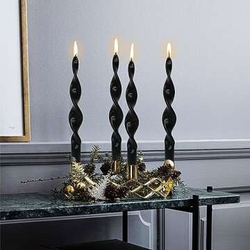 Spiral Taper Candles Set - Handmade Dripless Colorful Design