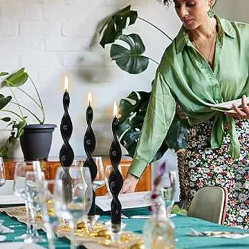 Spiral Taper Candles Set - Handmade Dripless Colorful Design