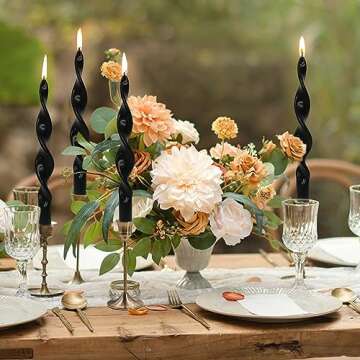 Spiral Taper Candles Set - Handmade Dripless Colorful Design