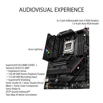 ASUS ROG Strix B650E-F Gaming WiFi AMD B650 AM5 Ryzen™ Desktop 9000 8000 & 7000 ATX Motherboard, 12+2 Power Stages, DDR5, 3X M.2 Slot, PCIe® 5.0, WiFi 6E, 2.5G LAN, USB 3.2 Gen 2x2 Type-C®, Aura Sync