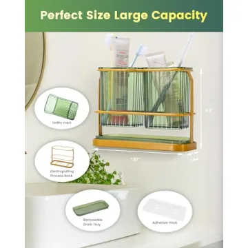 KONE Multifunctional Toothbrush Holder - Bathroom Organizer