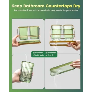 KONE Multifunctional Toothbrush Holder - Bathroom Organizer