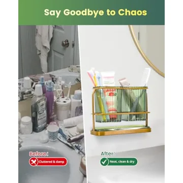 KONE Multifunctional Toothbrush Holder - Bathroom Organizer