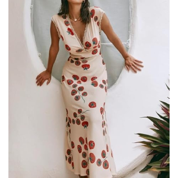 Stylish Women Y2K V Neck Maxi Dress for Every Occasion