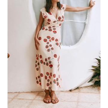 Stylish Women Y2K V Neck Maxi Dress for Every Occasion