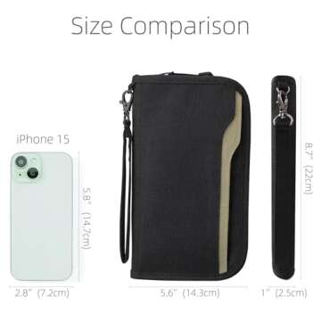 ZOPPEN Rfid Passport Holder Travel Wallet Family Documents Organizer Travel Accessories for 6 Passpo...