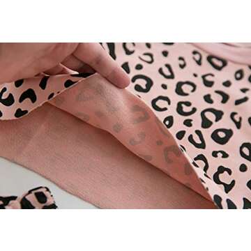 Toddler Baby Girls Leopard Print Summer Clothes Set T-Shirt and Short Pants 2pcs Outfits (1-Pink, 2T)