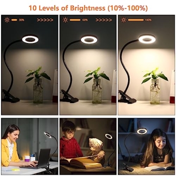 Versatile Woputne Clip-On Desk Lamp for Reading and Crafting