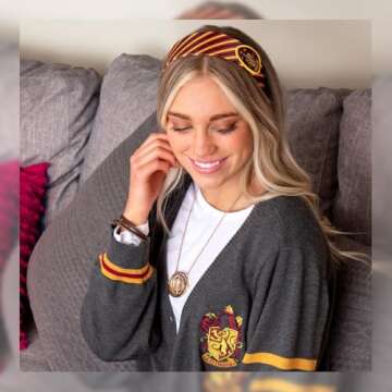 Bioworld Harry Potter Headbands for Women and Girls' Hogwarts Houses Gryffindor Slytherin Ravenclaw Hufflepuff Hogwarts (Slytherin)