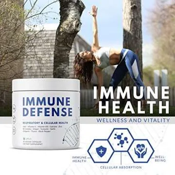 immune defense - vitamin c immune support and wellness formula with vitamin d, zinc, b complex, garlic, ginger and turmeric extract - 90 capsules