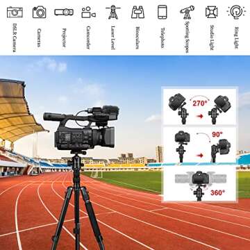 High-Performance 81" Tripod for All Cameras and Devices