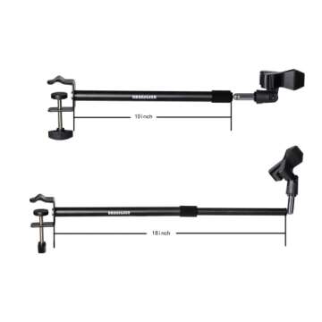 Rannsgeer Microphone Ext Boom Arm Adjustable Boom 18 Inch