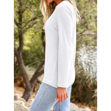 AUTOMET Women’s Long Sleeve Crewneck Comfortable Casual Top