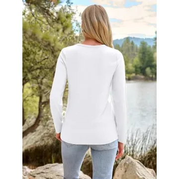 AUTOMET Women’s Long Sleeve Crewneck Comfortable Casual Top