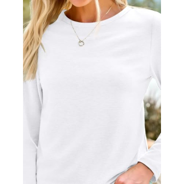 AUTOMET Women’s Long Sleeve Crewneck Comfortable Casual Top