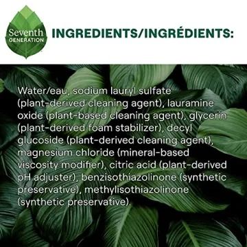 Seventh Generation Unscented Dish Liquid Soap, 25 Oz, Pack of 6