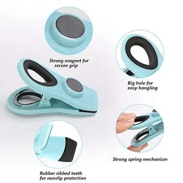 Vibrant Magnet Bag Clips – 12-Pack Food Storage Solution