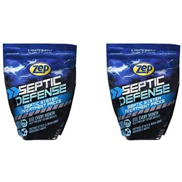 Zep Septic Defense System Treatment Dissolvable Packs - (2 Pack) 1 Year Supply - ZSTP6 - Safe for Pipes