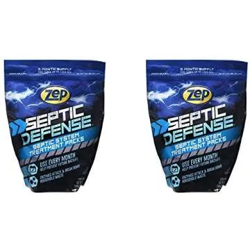 Zep Septic Defense System Treatment Dissolvable Packs - (2 Pack) 1 Year Supply - ZSTP6 - Safe for Pipes
