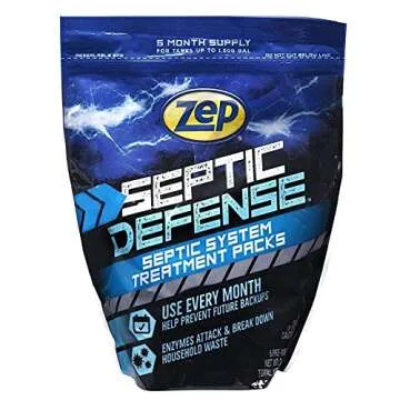 Zep Septic Defense System Treatment Dissolvable Packs - (2 Pack) 1 Year Supply - ZSTP6 - Safe for Pipes