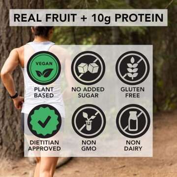 Fuel for Fire VEGAN Protein Smoothie Squeeze Pouch - Mango Coconut (24-Pack) | Healthy Snack & Recov...