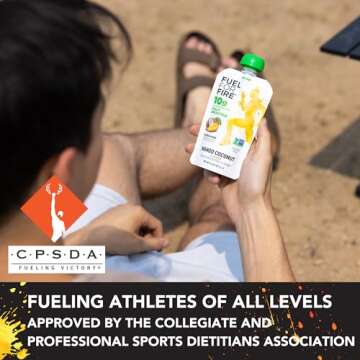 Fuel for Fire VEGAN Protein Smoothie Squeeze Pouch - Mango Coconut (24-Pack) | Healthy Snack & Recovery | No Sugar Added, Dietitian Approved | Plant Based Functional Fruit Smoothies (4.5oz pouches)