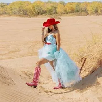 Red Cowboy Boots Knee High for Women Stylish & Comfortable