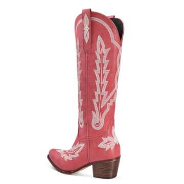 Red Cowboy Boots Knee High for Women Stylish & Comfortable