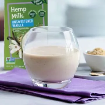 Pacific Foods Unsweetened Vanilla Hemp Milk, Plant Based Milk, 32 oz Carton