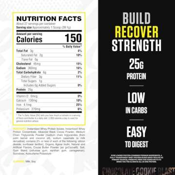 Ryse Loaded Protein Powder | 25g Whey Protein Isolate & Concentrate | with Prebiotic Fiber & MCTs | ...