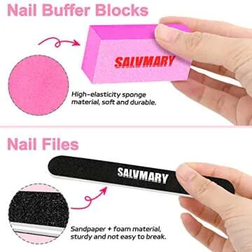 Nail Files and Buffers, Professional Manicure Tools Kit, 100/180 Grit Double Sided Emery Boards for Nails, 80/100 Grit Nail Buffer Blocks Supplies for Home Salon 8Pcs
