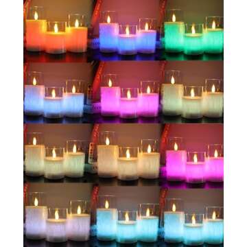 ACROSS Color Changing Flameless Candles With Remote Control, Battery Operated Candles LED Pillar Candle with Timer, 4'' 5'' 6'' candles set of 3 Pack For Wedding Centerpieces Holiday table Decorations