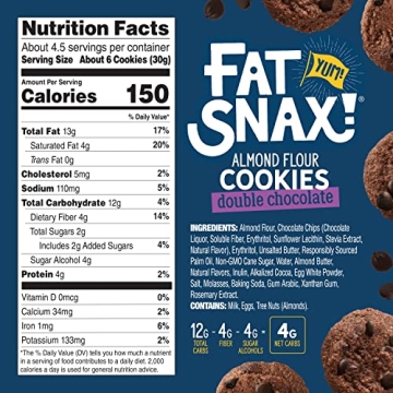 Fat Snax Low-Carb Mini Double Chocolate Cookies for Keto