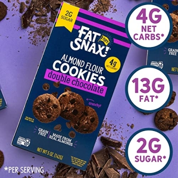 Fat Snax Low-Carb Mini Double Chocolate Cookies for Keto