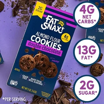 Fat Snax Low-Carb Mini Double Chocolate Cookies for Keto