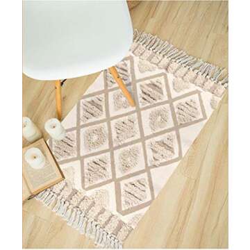 Chic Seavish Handwoven Cotton Area Rug for Your Home