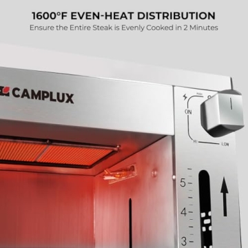 Camplux Infrared Steak Grill with 1600℉ Fast Heating