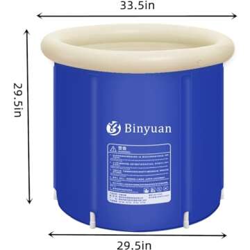 Large Ice Bath Tub for Athletes Outdoor Portable Bathtub for Athletes Cold Water Therapy Tub for Rec...