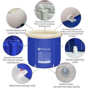 Large Ice Bath Tub for Athletes Outdoor Portable Bathtub for Athletes Cold Water Therapy Tub for Recovery Cold Plunge Tub Ice Barrel Ice Bath Tub11