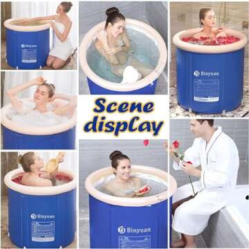 Large Ice Bath Tub for Athletes Outdoor Portable Bathtub for Athletes Cold Water Therapy Tub for Recovery Cold Plunge Tub Ice Barrel Ice Bath Tub11