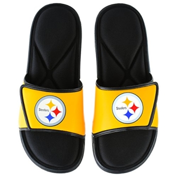 FOCO Pittsburgh Steelers NFL Mens Foam Sport Slide - Lightweight Comfort and Style