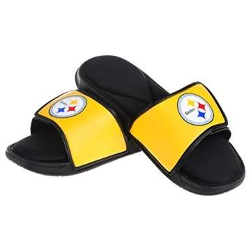 Comfortable FOCO Pittsburgh Steelers Mens Sport Slides