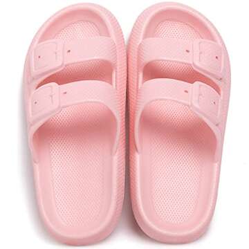 Women Men Pillow Sandal Slippers Soft Cushioned Thick Sole Bathroom House Home Flip Flops Non-slip Shower Pool Beach EVA Flat Sandals