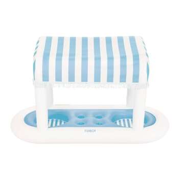 FUNBOY Giant Floating Light Blue Cabana Stripe Drink Station, Perfect for Parties and Refreshments